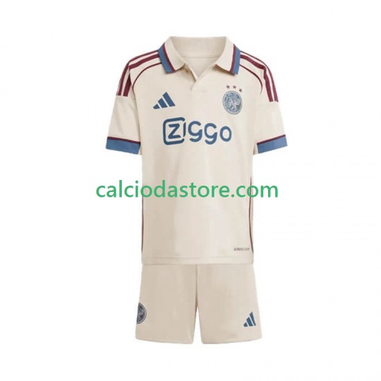 Maglia AFC Ajax Gara Terza Completo Bambino 2-13 Anni 2025-2026 MC