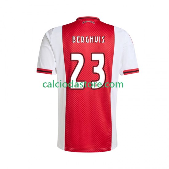 Maglia AFC Ajax Steven Berghuis 23 Gara Home Uomo 2025-2026 MC Maglia AFC Ajax Steven Berghuis 23 Gara Home Uomo 2025-2026 MC