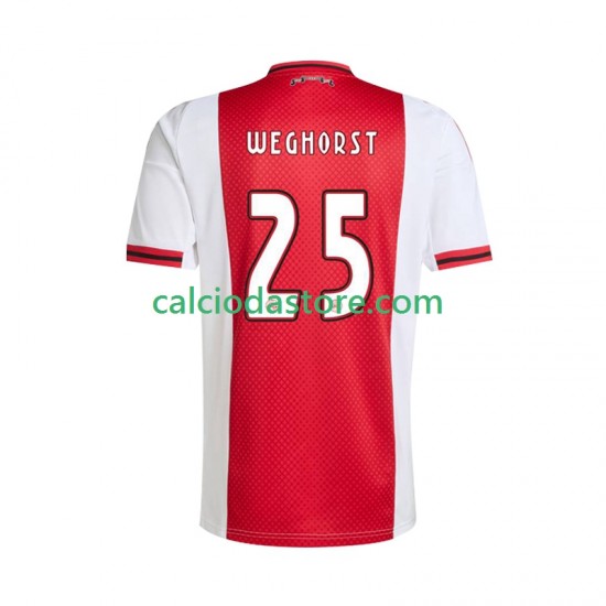 Maglia AFC Ajax Wout Weghorst 25 Gara Home Uomo 2025-2026 MC Maglia AFC Ajax Wout Weghorst 25 Gara Home Uomo 2025-2026 MC