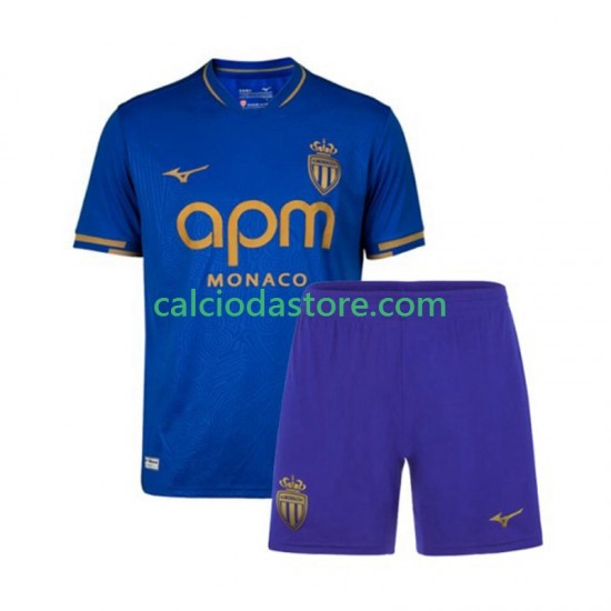Maglia AS Monaco Gara Away Completo Bambino 2-13 Anni 2025-2026 MC