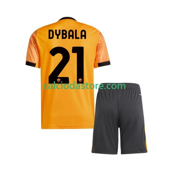 Maglia AS Roma Dybala 21 Gara Away Completo Bambino 2-13 Anni 2025-2026 MC
