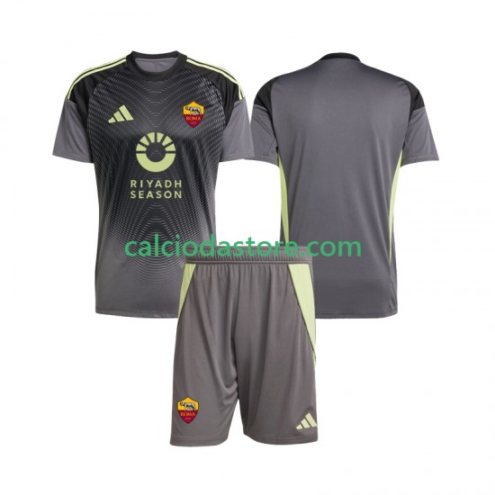 Maglia Portiere AS Roma Gara Home Completo Bambino 2-13 Anni 2025-2026 MC