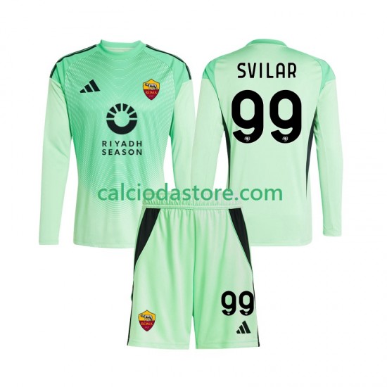 Maglia Portiere AS Roma Mile Svilar 99 Gara Away Gara Quarto Completo Bambino 2-13 Anni 2025-2026 ML