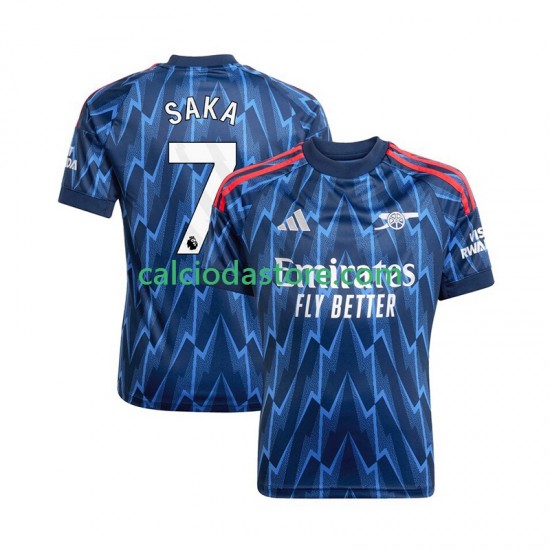 Maglia Arsenal Bukayo Saka 7 Gara Away Uomo 2025-2026 MC