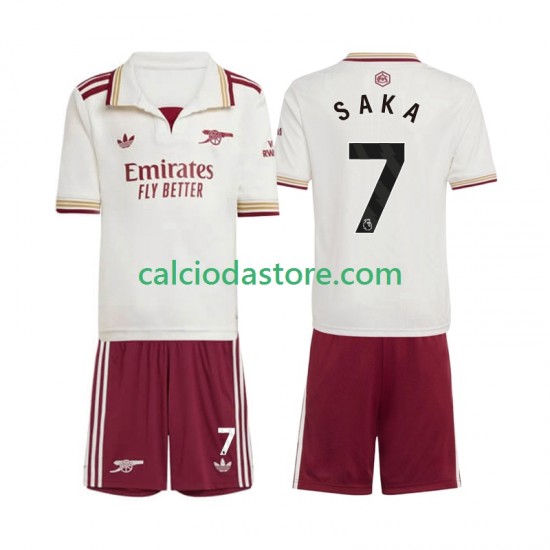 Maglia Arsenal Bukayo Saka 7 Gara Terza Completo Bambino 2-13 Anni 2025-2026 MC