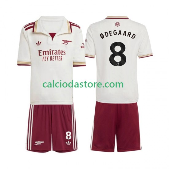 Maglia Arsenal Martin Odegaard 8 Gara Terza Completo Bambino 2-13 Anni 2025-2026 MC