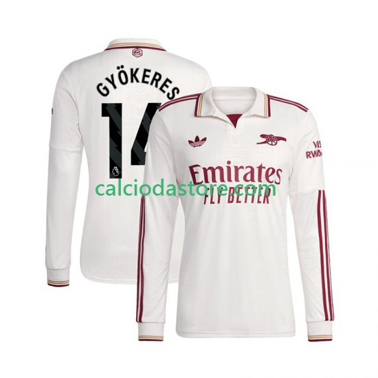 Maglia Arsenal Viktor Gyokeres 14 Gara Terza Uomo 2025-2026 ML Maglia Arsenal Viktor Gyokeres 14 Gara Terza Uomo 2025-2026 ML