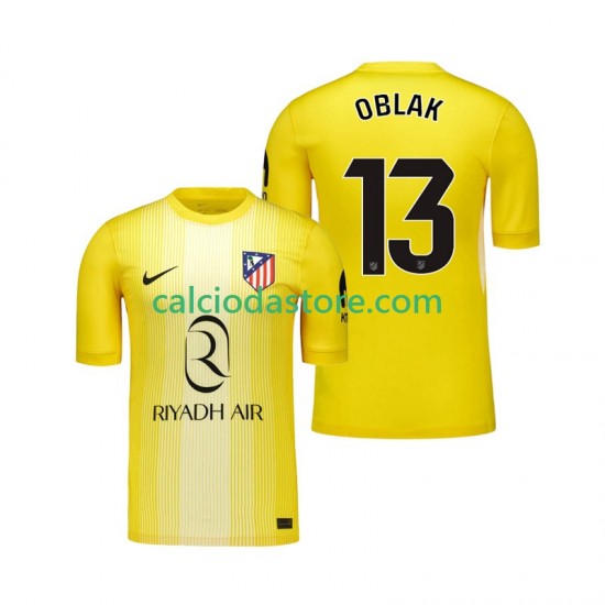 Maglia Portiere Atlético Madrid Jan Oblak 13 Gara Home Uomo 2025-2026 MC Maglia Portiere Atlético Madrid Jan Oblak 13 Gara Home Uomo 2025-2026 MC