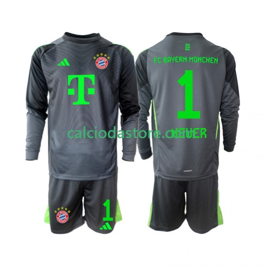 Maglia Portiere FC Bayern München Neuer 1 Gara Away Completo Bambino 2-13 Anni 2025-2026 ML