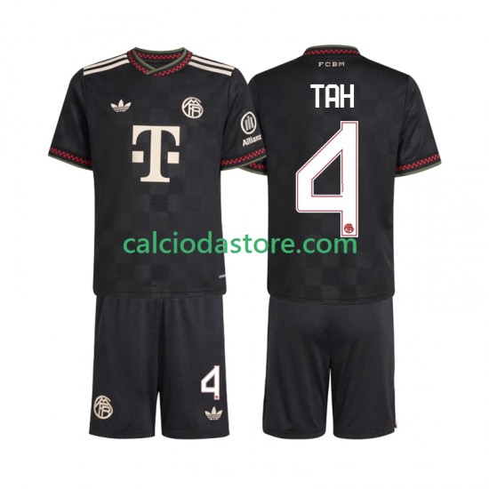 Maglia FC Bayern München Jonathan Tah 4 Gara Terza Completo Bambino 2-13 Anni 2025-2026 MC