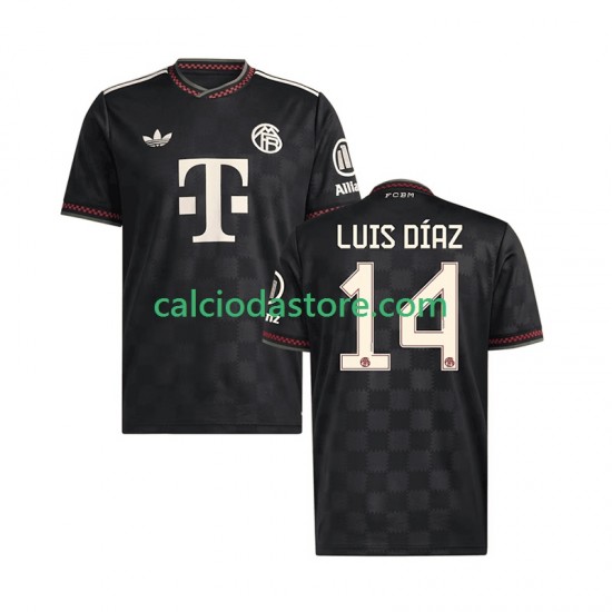 Maglia FC Bayern München Luis Diaz 14 Gara Terza Uomo 2025-2026 MC
