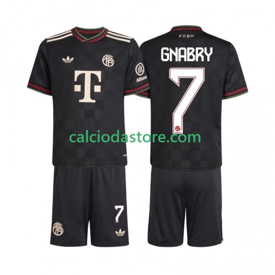 Maglia FC Bayern München Serge Gnabry 7 Gara Terza Completo Bambino 2-13 Anni 2025-2026 MC