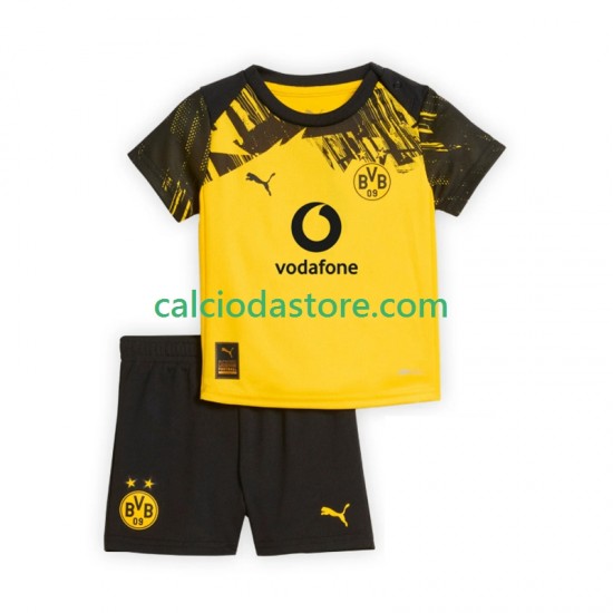 Maglia Borussia Dortmund Gara Home Completo Bambino 2-13 Anni 2025-2026 MC