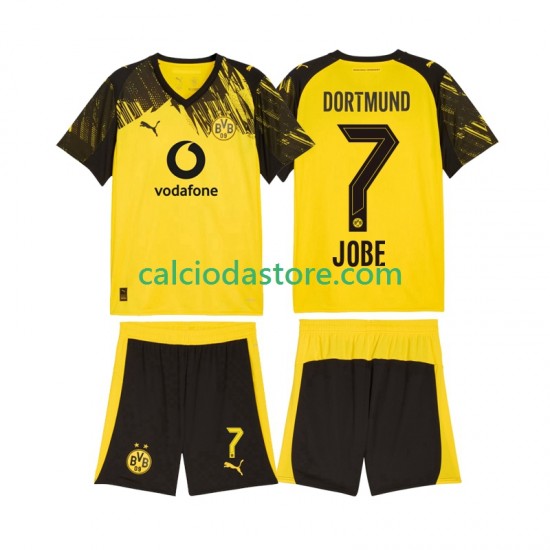 Maglia Borussia Dortmund Jobe Bellingham 7 Gara Home Completo Bambino 2-13 Anni 2025-2026 MC
