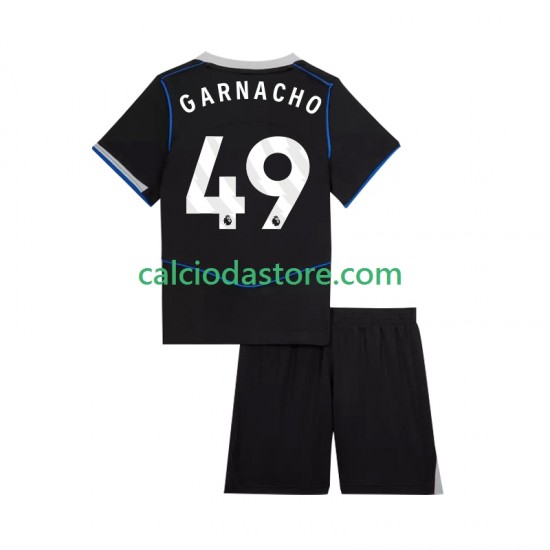 Maglia Chelsea Alejandro Garnacho 49 Gara Terza Completo Bambino 2-13 Anni 2025-2026 MC