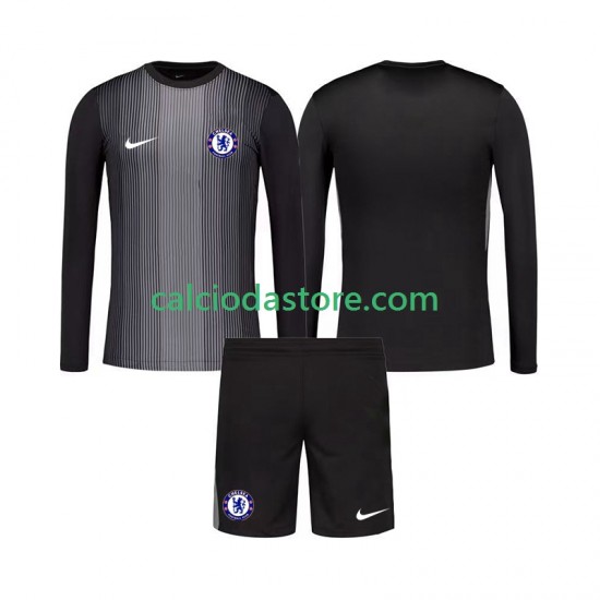 Maglia Portiere Chelsea Gara Home Completo Bambino 2-13 Anni 2025-2026 ML