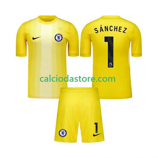 Maglia Portiere Chelsea Robert Sanchez 1 Gara Terza Completo Bambino 2-13 Anni 2025-2026 MC