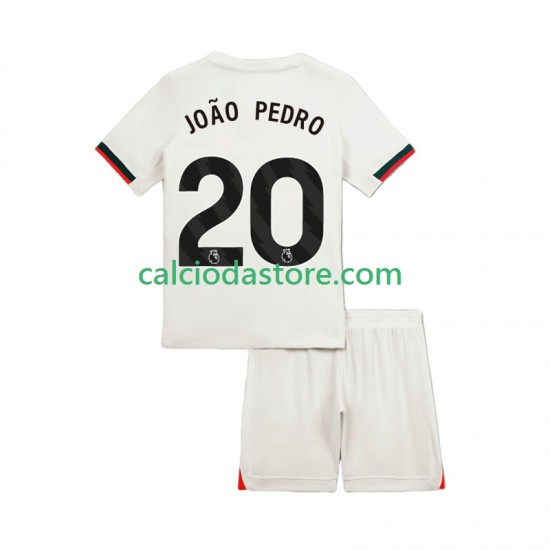 Maglia Chelsea Joao Pedro 20 Gara Away Completo Bambino 2-13 Anni 2025-2026 MC