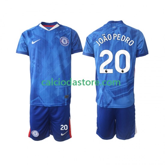Maglia Chelsea joao pedro 20 Gara Home Completo Bambino 2-13 Anni 2025-2026 MC