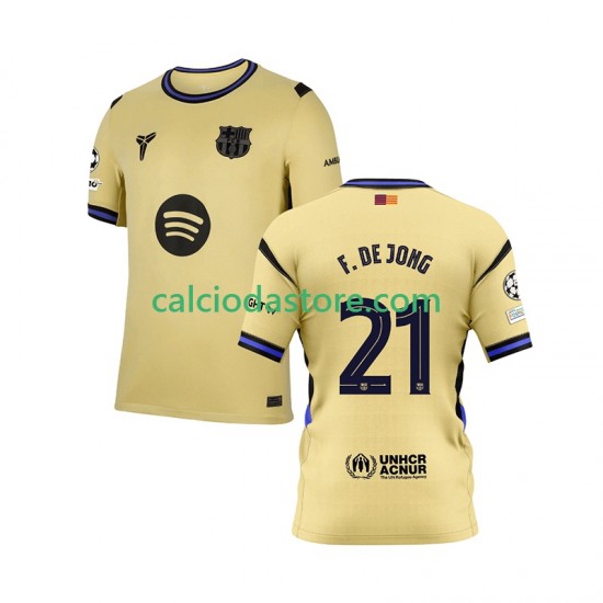 Maglia FC Barcelona Frenkie de Jong 21 Champions League Gara Away Uomo 2025-2026 MC