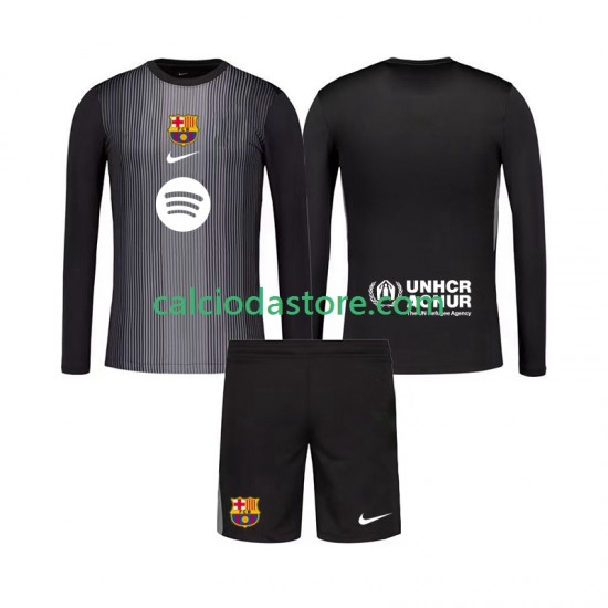 Maglia Portiere FC Barcelona Gara Terza Completo Bambino 2-13 Anni 2025-2026 ML