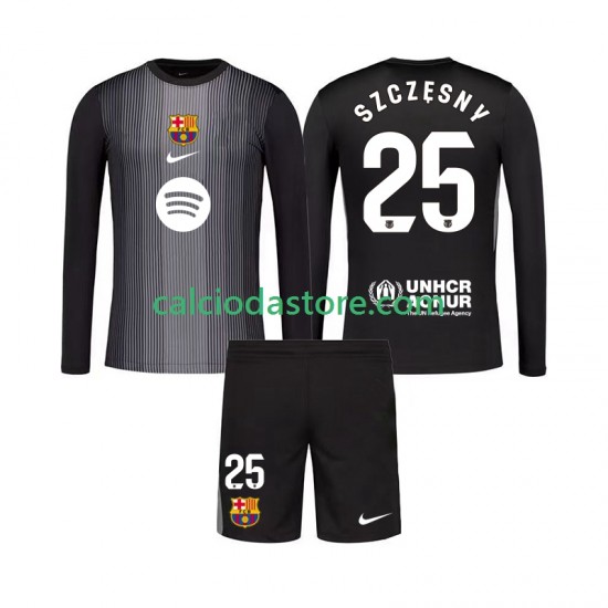 Maglia Portiere FC Barcelona Szczesny 25 Gara Terza Completo Bambino 2-13 Anni 2025-2026 ML