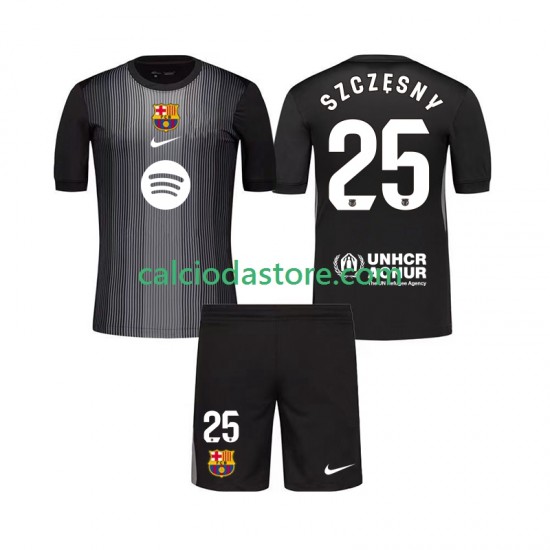 Maglia Portiere FC Barcelona Szczesny 25 Gara Terza Completo Bambino 2-13 Anni 2025-2026 MC