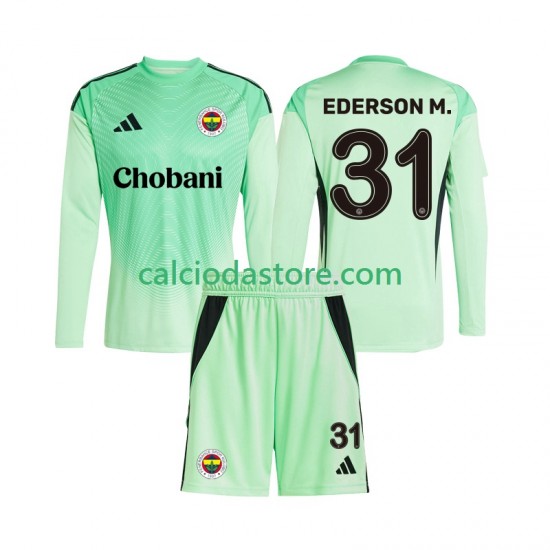 Maglia Portiere Fenerbahce Ederson Moraes 31 Gara Away Completo Bambino 2-13 Anni 2025-2026 ML