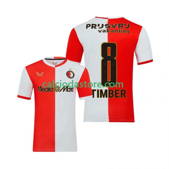 Maglia Feyenoord Rotterdam Quinten Timber 8 Gara Home Uomo 2025-2026 MC