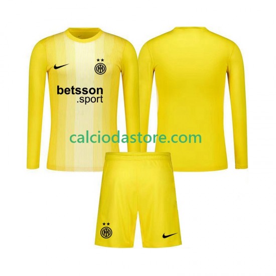 Maglia Portiere Inter Milan Gara Away Completo Bambino 2-13 Anni 2025-2026 ML