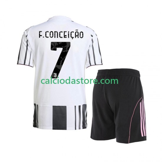 Maglia Juventus Francisco Conceicao 7 Gara Home Completo Bambino 2-13 Anni 2025-2026 MC