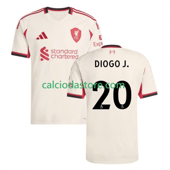 Maglia Liverpool Diogo Jota 20 Gara Away Uomo 2025-2026 MC