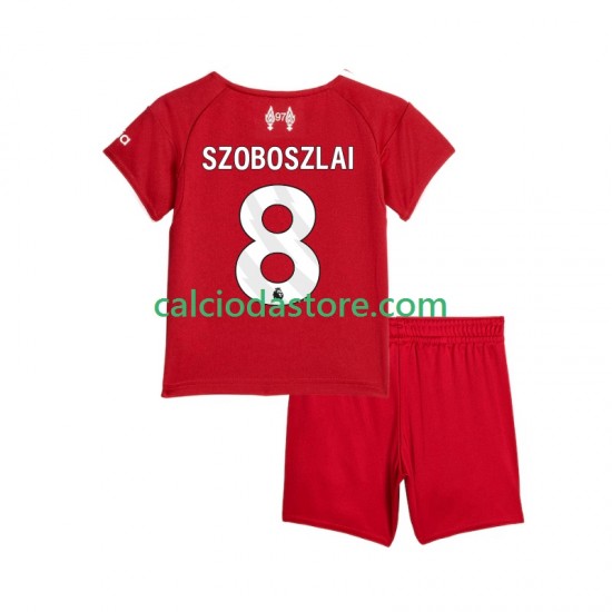 Maglia Liverpool Dominik Szoboszlai 8 Gara Home Completo Bambino 2-13 Anni 2025-2026 MC