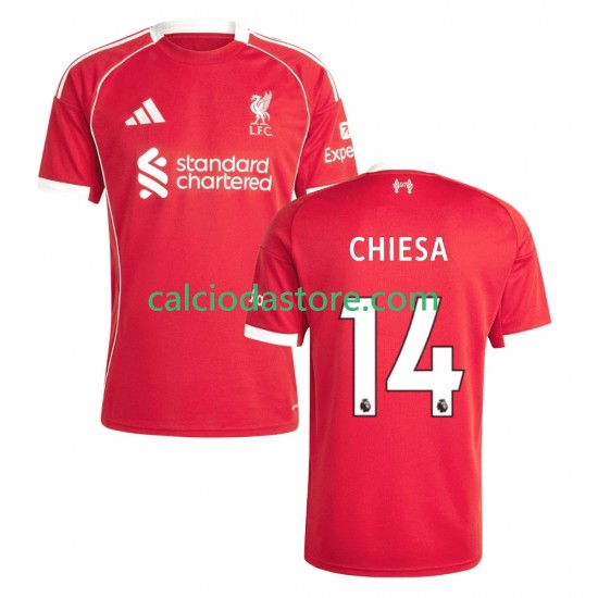 Maglia Liverpool Federico Chiesa 14 Gara Home Uomo 2025-2026 MC Maglia Liverpool Federico Chiesa 14 Gara Home Uomo 2025-2026 MC