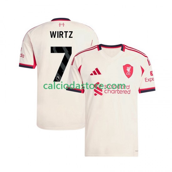 Maglia Liverpool Florian Wirtz 7 Gara Away Uomo 2025-2026 MC Maglia Liverpool Florian Wirtz 7 Gara Away Uomo 2025-2026 MC