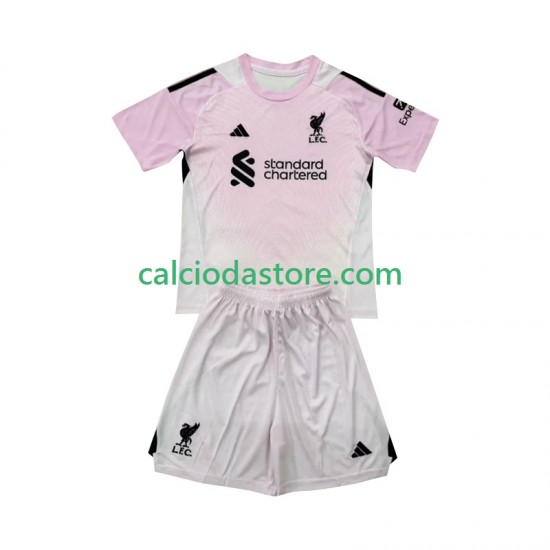 Maglia Portiere Liverpool Gara Terza Completo Bambino 2-13 Anni 2025-2026 MC