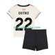 Maglia Liverpool Hugo Ekitike 22 Gara Away Completo Bambino 2-13 Anni 2025-2026 MC