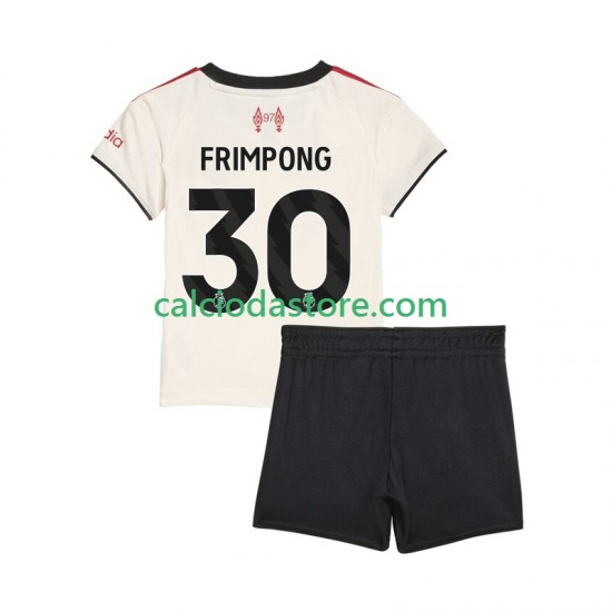 Maglia Liverpool Jeremie Frimpong 30 Gara Away Completo Bambino 2-13 Anni 2025-2026 MC