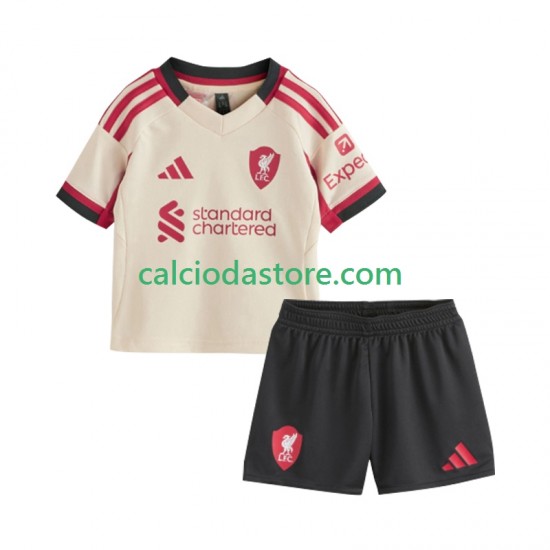 Maglia Liverpool Gara Away Completo Bambino 2-13 Anni 2025-2026 MC