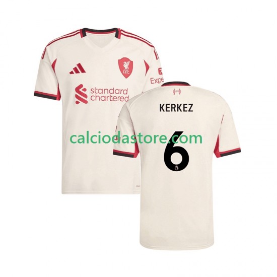 Maglia Liverpool Milos Kerkez 6 Gara Away Uomo 2025-2026 MC Maglia Liverpool Milos Kerkez 6 Gara Away Uomo 2025-2026 MC