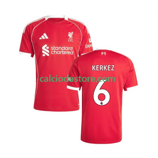 Maglia Liverpool Milos Kerkez 6 Gara Home Uomo 2025-2026 MC