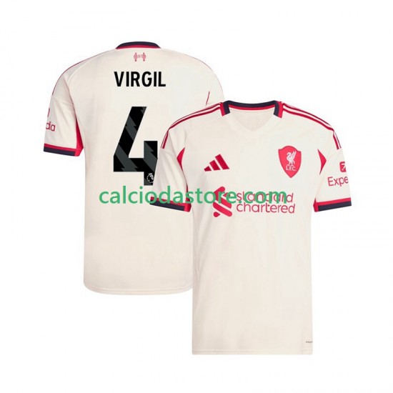 Maglia Liverpool Virgil van Dijk 4 Gara Away Uomo 2025-2026 MC Maglia Liverpool Virgil van Dijk 4 Gara Away Uomo 2025-2026 MC