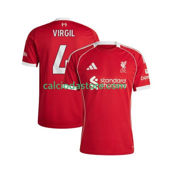 Maglia Liverpool Virgil van Dijk 4 Gara Home Uomo 2025-2026 MC