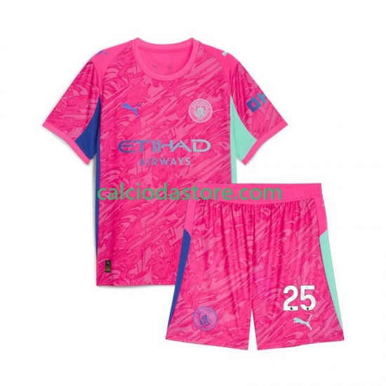 Maglia Portiere Manchester City Gianluigi Donnarumma 25 Gara Away Completo Bambino 2-13 Anni 2025-2026 MC