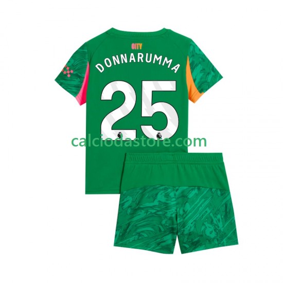 Maglia Portiere Manchester City Gianluigi Donnarumma 25 Gara Home Completo Bambino 2-13 Anni 2025-2026 MC