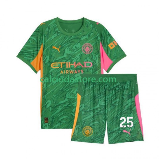 Maglia Portiere Manchester City Gianluigi Donnarumma 25 Gara Home Completo Bambino 2-13 Anni 2025-2026 MC