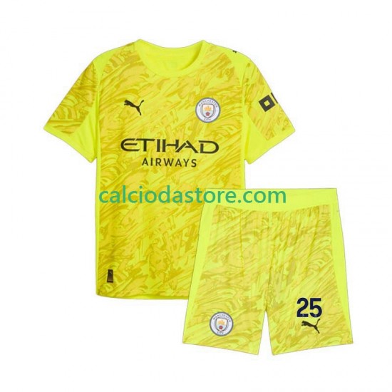 Maglia Portiere Manchester City Gianluigi Donnarumma 25 Gara Terza Completo Bambino 2-13 Anni 2025-2026 MC