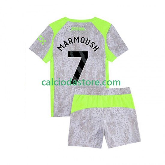 Maglia Manchester City Omar Marmoush 7 Gara Terza Completo Bambino 2-13 Anni 2025-2026 MC