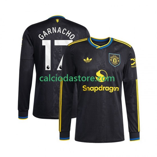 Maglia Manchester United Alejandro Garnacho 17 Gara Terza Uomo 2025-2026 ML Maglia Manchester United Alejandro Garnacho 17 Gara Terza Uomo 2025-2026 ML