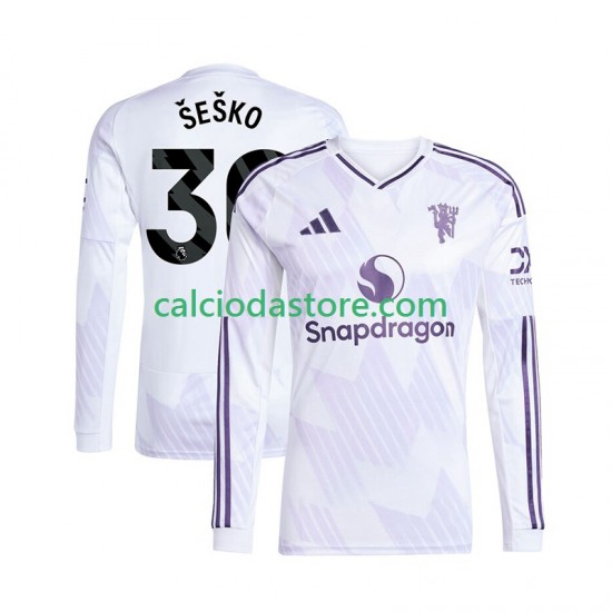 Maglia Manchester United Benjamin Sesko 30 Gara Away Uomo 2025-2026 ML